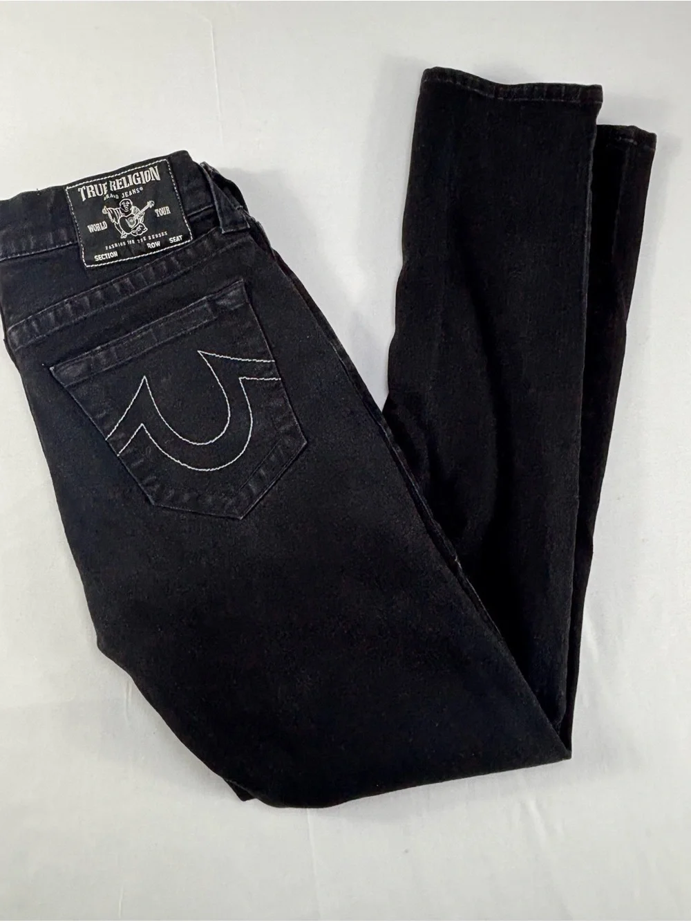 True Religion Geno No Flap Black Slim Jeans 28
